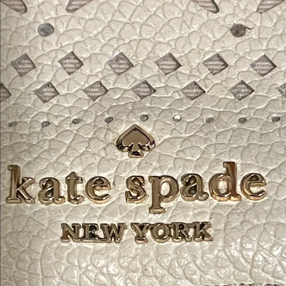 Kate Spade Cream Patterned Clutch